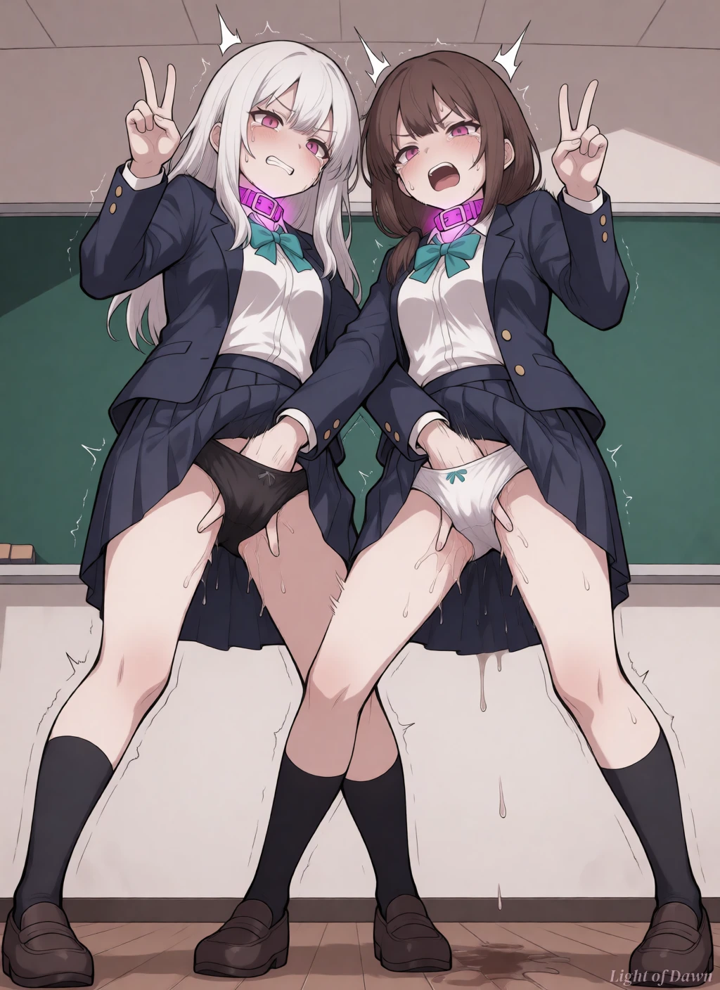 二人でピース！ / Peace signs together!