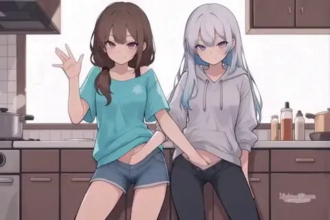 ２人で責め合いっ！ / Stimulating each other!
